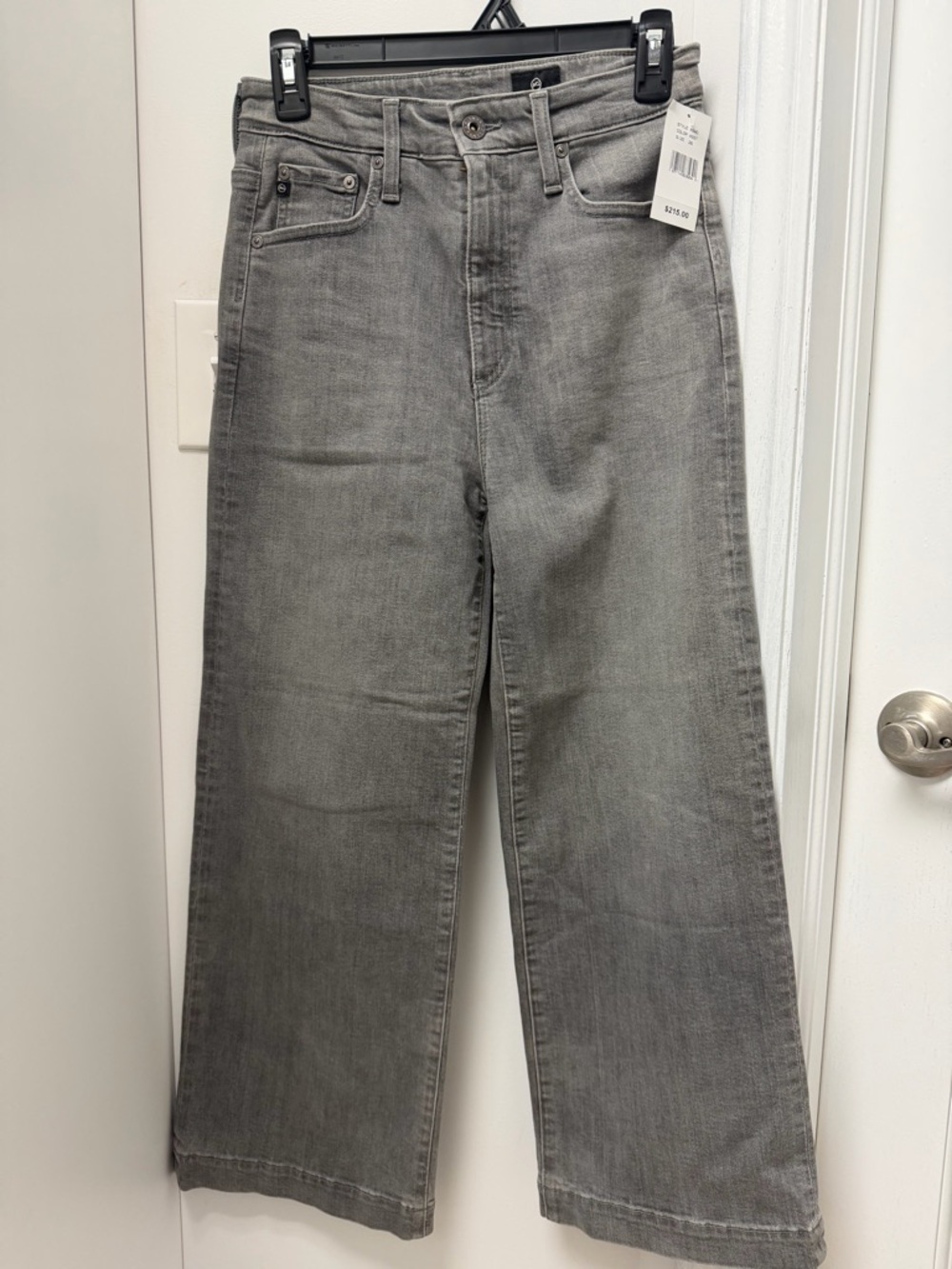 AG Adriano Goldschmied Gray Wide Leg Crop NWT Size 26